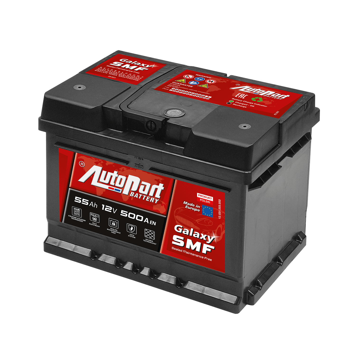 555-295 Akumulator AUTOPART SMF 55Ah 12V 500A R+