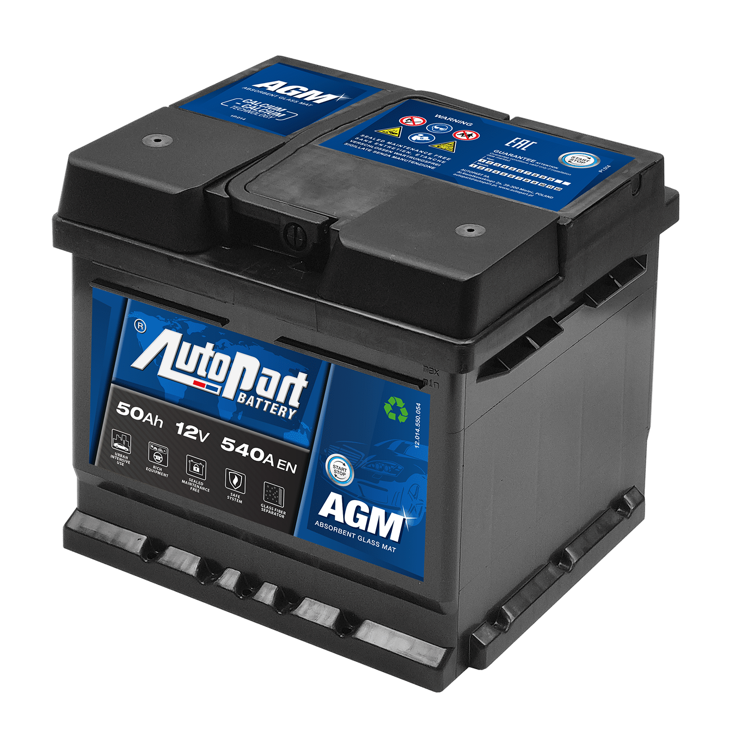 550-175 Akumulator AUTOPART AGM 50Ah 540A