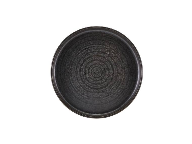 TERRA BLACK TERRA PORCELAIN BLACK PRESENTATION PLATE diam. 260 mm