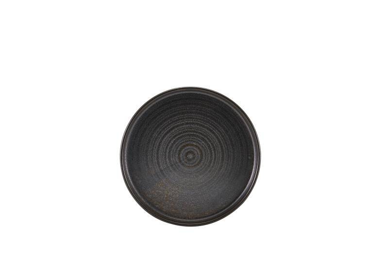 TERRA BLACK TERRA PORCELAIN BLACK PRESENTATION PLATE diam. 210 mm