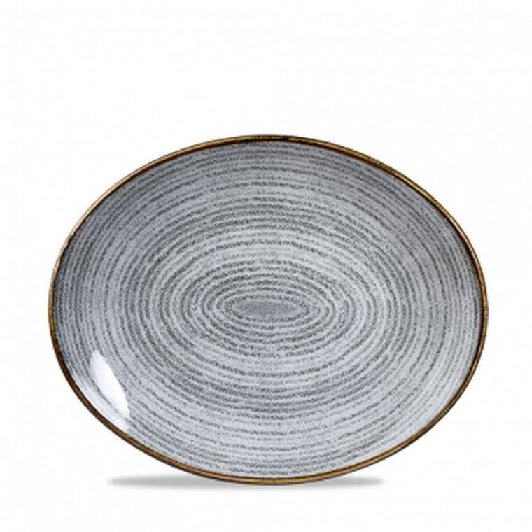 STUDIO PRINTS STONE GREY Oval Coupe Plate 229x270 mm