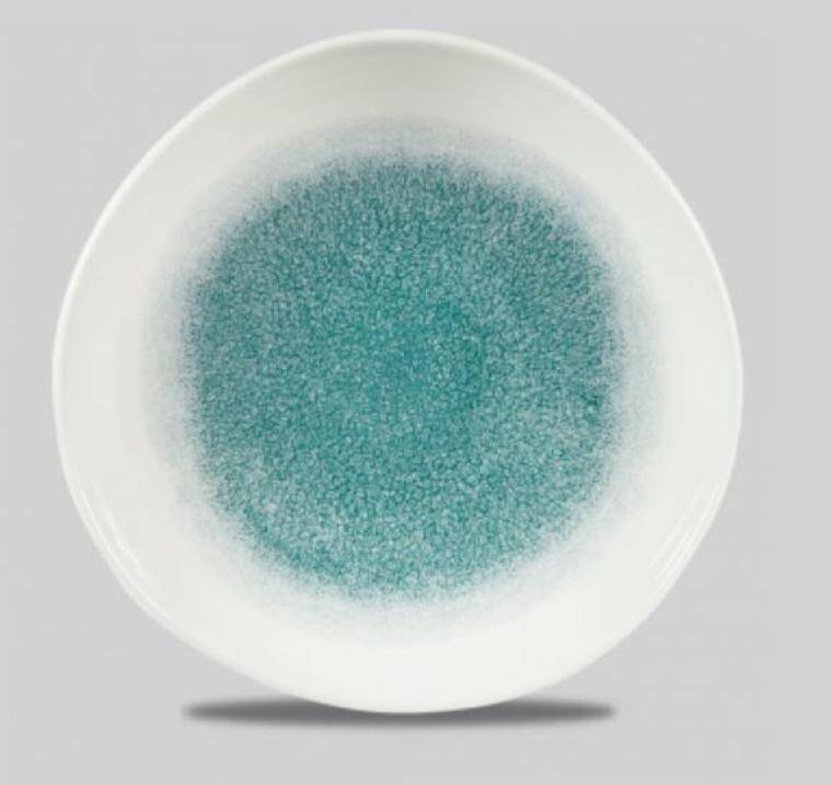 RAKU JADE GREEN PLATE diam. 286 mm