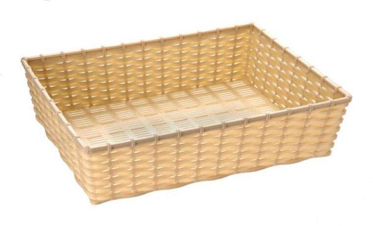 AB-40210 WICKER LOOK KOSZYK BEŻ 39,5X29,5X10CM