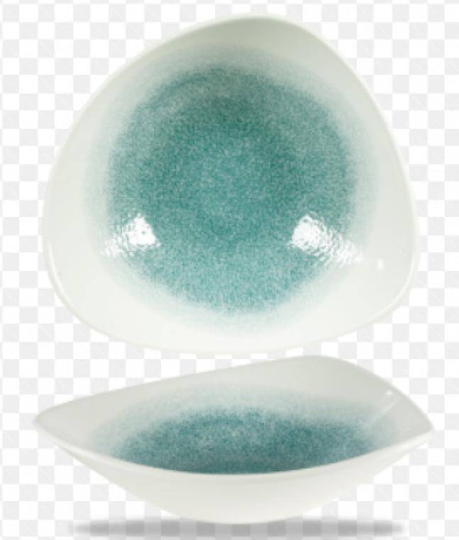 RAKU JADE GREEN MISKA TRÓJKĄTNA poj. 600 ml; śr 235 mm; szer. 235 mm; CH-RKJGTRB9