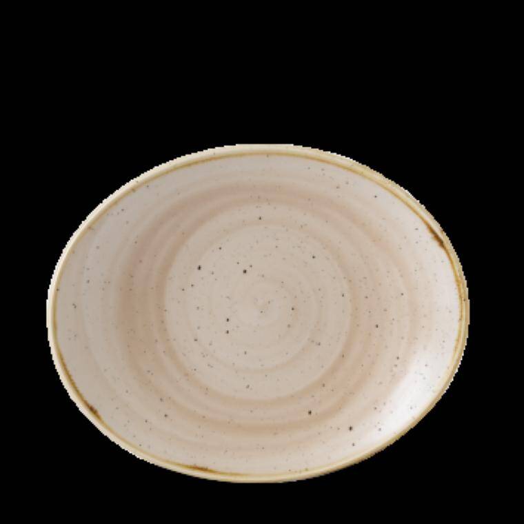 STONECAST NUTMEG CREAM TALERZ OWALNY COUPE szer. 160 mm; dł. 192 mm; CH-SNMSOP7