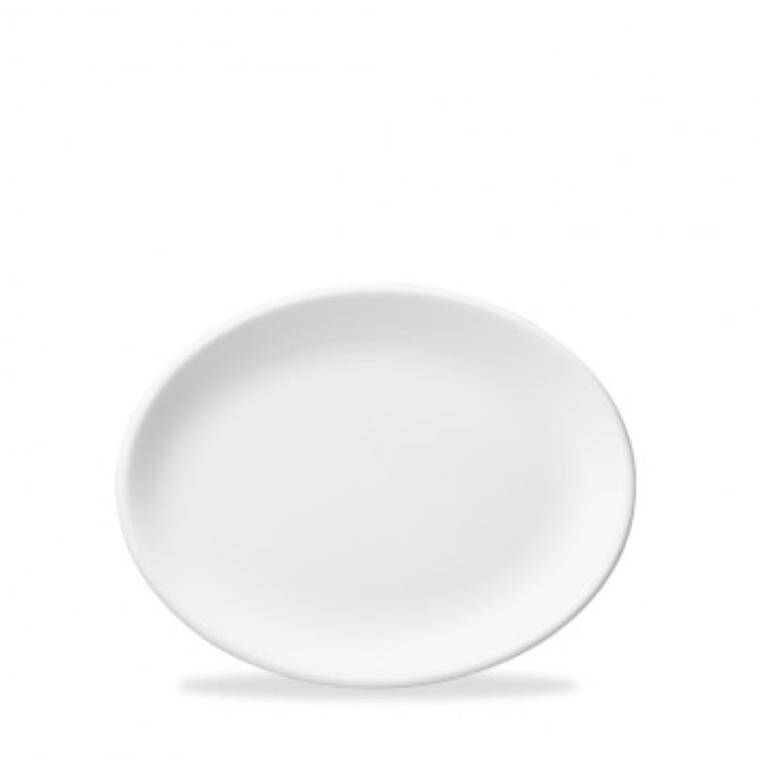 WHITE Oval Plate/Platter diam. 230 mm