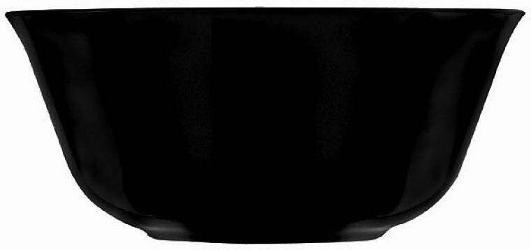 CARINE noir BLACK SALAD BOWL - 18 CM