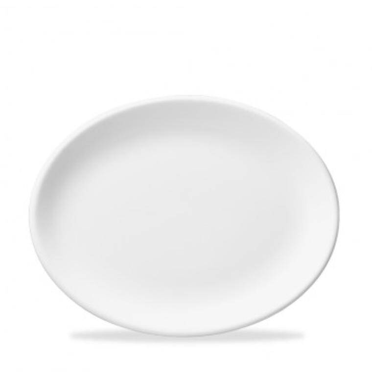 WHITE Oval Plate/Platter 340x270 mm