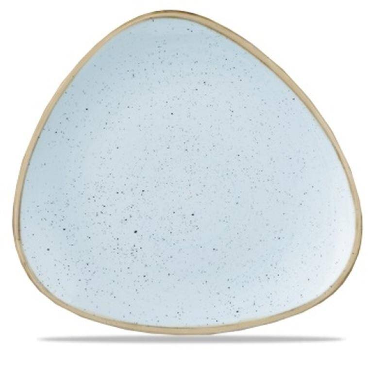 STONECAST DUCK EGG Triangle Plate diam. 310 mm