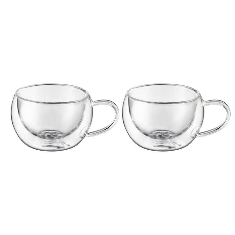 AM-MIA THERMAL GLASS WITH HANDLE SET 2 PCS cap. 300 ml  CENA DO WYPRZEDANIA STOKU