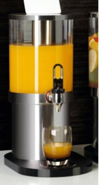 EVENTO JUICE DISPENSER - BLACK STAND - MIROR FINISH cap. 4 l  CENA DO WYPRZEDANIA STOKU