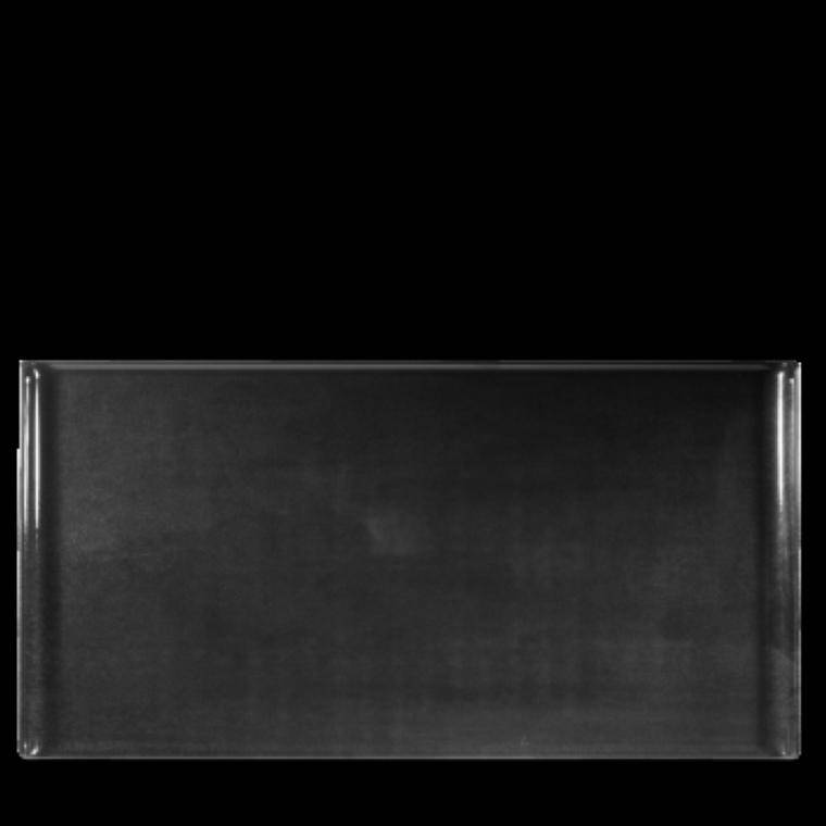 PLASTIC BLACK Rectangular Melamine Buffet Tray 200X580 mm