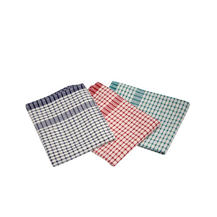 Kitchenware Cotton Check Ttowel 46X69cm 10Pcs Mix Colours 460x690 mm  MAGAZYN UK