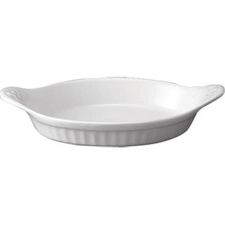 WHITE COOKWARE Medium Oval Eared Dish cap. 780 ml