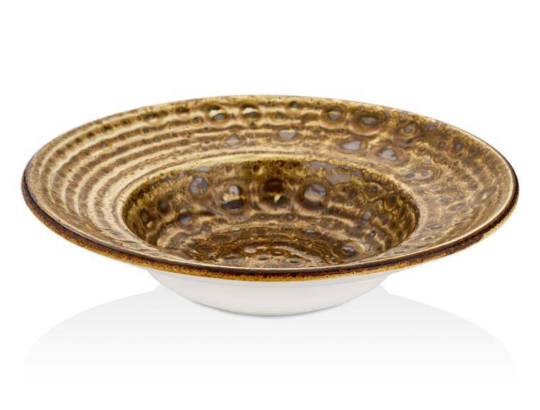 COWRY YELLOW DEEP PLATE cap. 400 ml  CENA DO WYPRZEDANIA STOKU