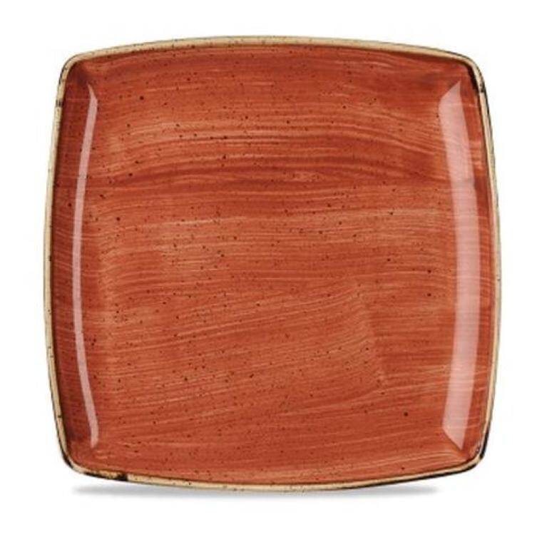 STONECAST SPICED ORANGE Deep Square Plate 268x268 mm