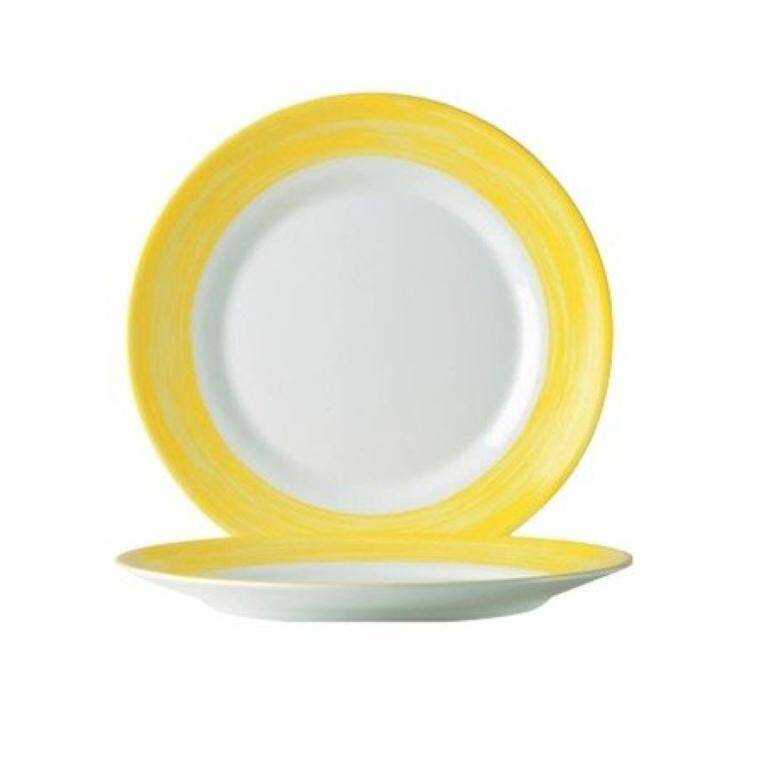 BRUSH YELLOW FLAT PLATE diam. 195 mm