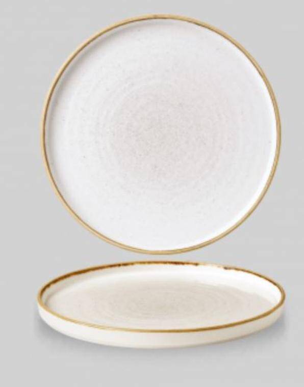 STONECAST BARLEY WHITE Walled Chefs Plate diam. 260 mm