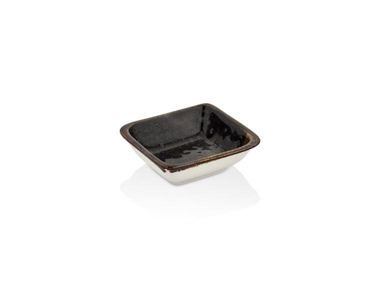 COWRY BLACK SQUARE BOWL 130x130 mm  CENA DO WYPRZEDANIA STOKU