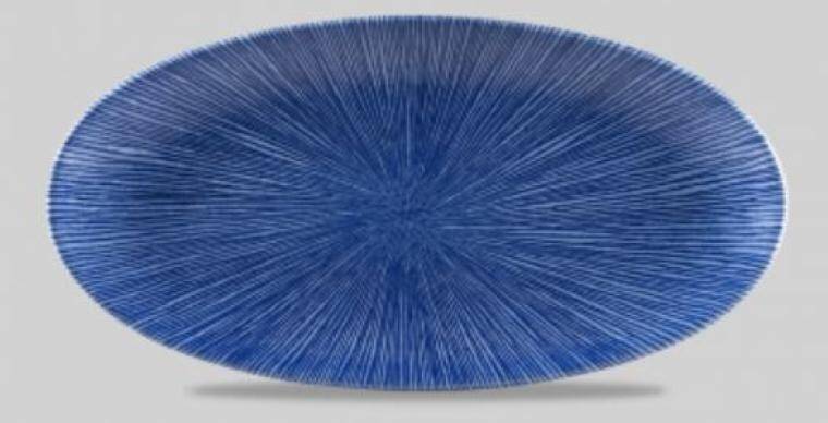 STUDIO PRINTS AGANO BLUE Chefs Oval Plate 150x299 mm  Discontinued - Endeavour to supply until Dec 2024