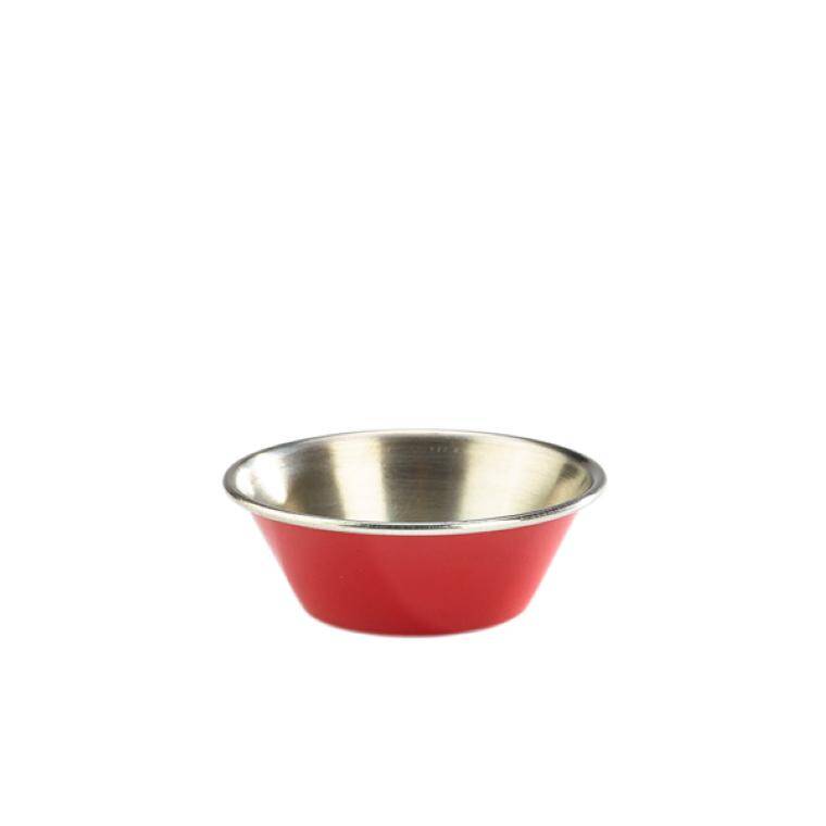 Table Pres 1.5oz Stainless Steel Ramekin Red cap. 43 ml