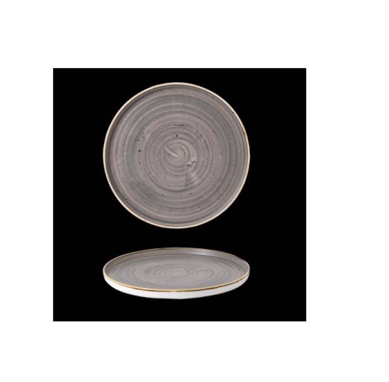 STONECAST GREY Chefs' Walled Plate diam. 157 mm