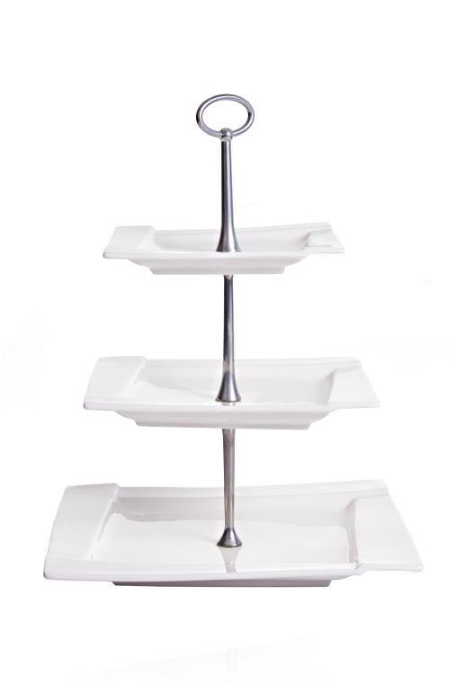 KUBIKO CAKE PLATTER 3 LEVELS 250x250 mm  CENA DO WYPRZEDANIA STOKU