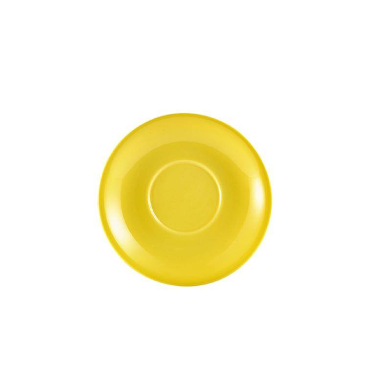 Porcelain Genware Porcelain Yellow Saucer 16cm diam. 160 mm