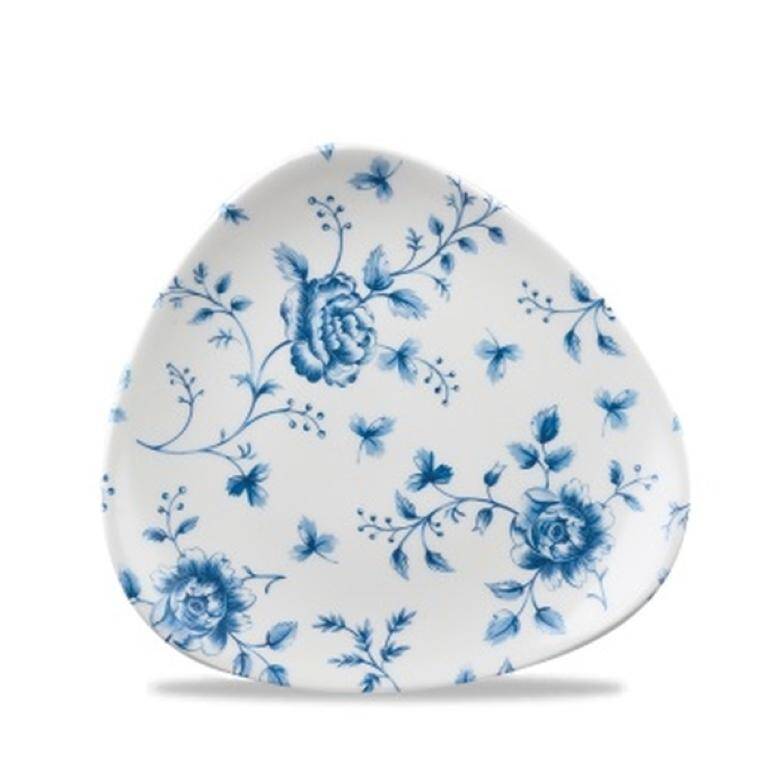 ROSE CHINTZ PRAGUE Rose Chintz Triangle Plate diam. 192 mm  Discontinued - Endeavour to supply until Dec 2024