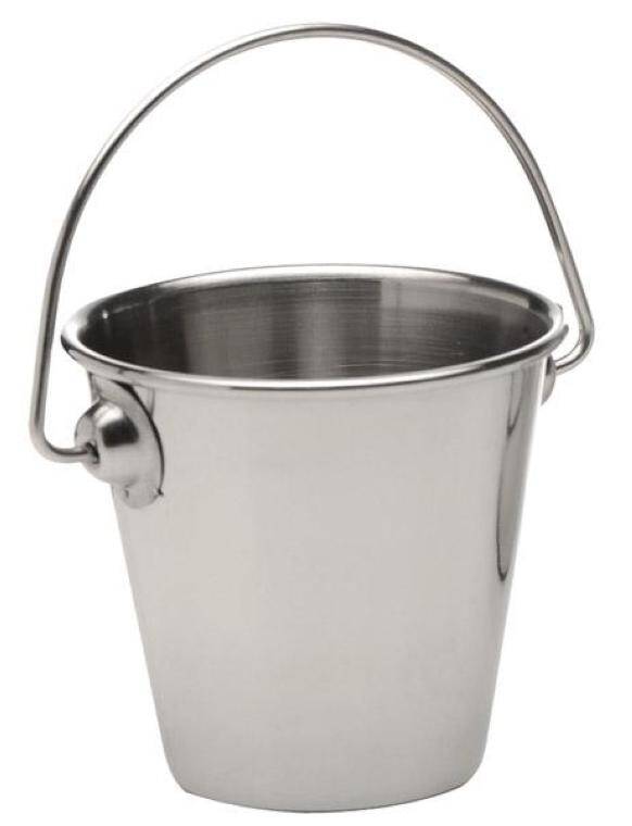 4 MINI STAINLESS STEEL BUCKET diam. 70 mm