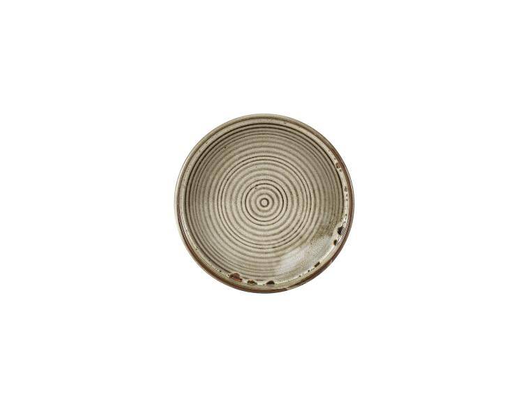 TERRA GREY TERRA PORCELAIN GREY PRESENTATION PLATE diam. 180 mm