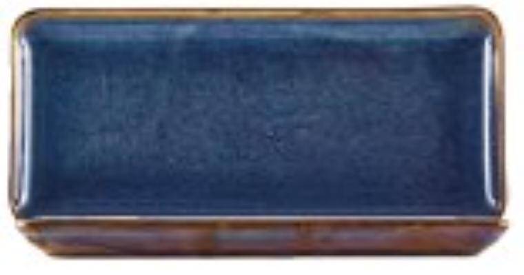 Terra Tableware Terra Porcelain Aqua Blue Narrow Rectangular Platter 30 x 14cm 140x300 mm