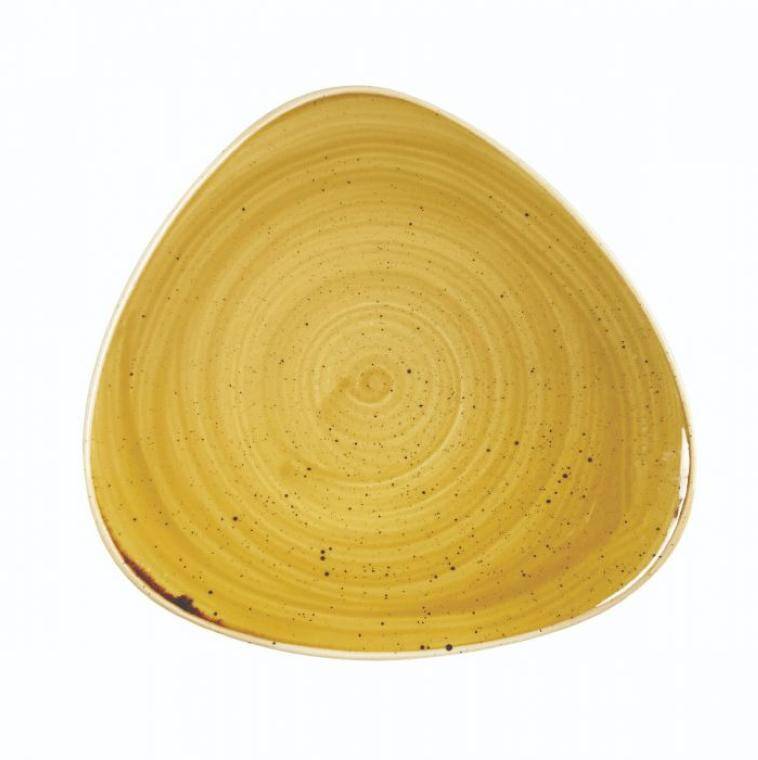 STONECAST MUSTARD Triangle Plate diam. 192 mm