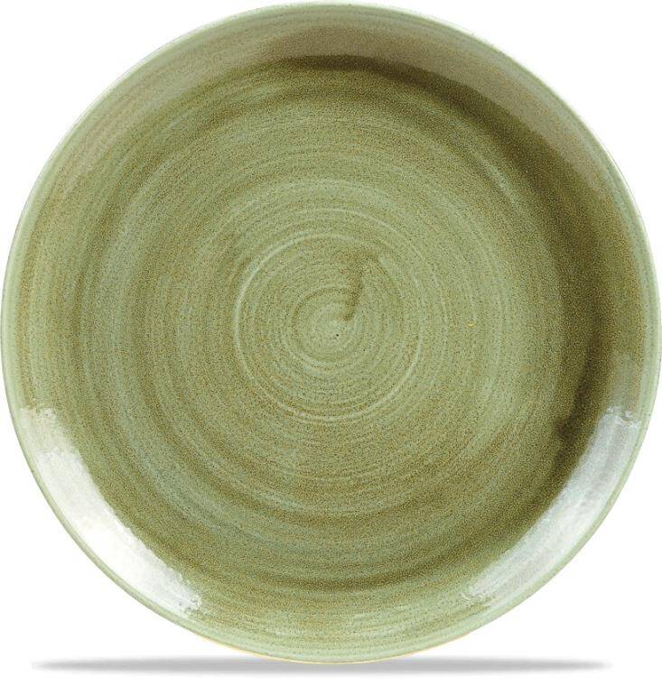 STONECAST PATINA BURNISHED GREEN Intermediate Coupe Plate diam. 260 mm