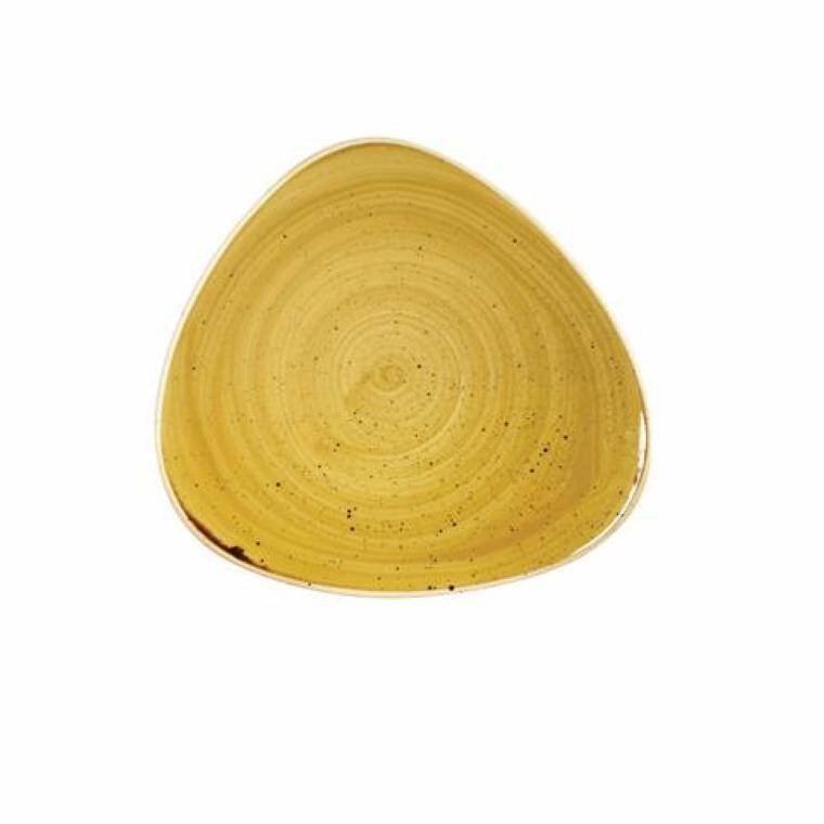 STONECAST MUSTARD Triangle Plate diam. 229 mm