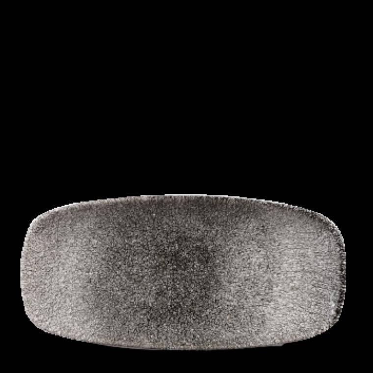 RAKU QUARTZ BLACK CHEF'S OBLONG PLATTER 127x269 mm