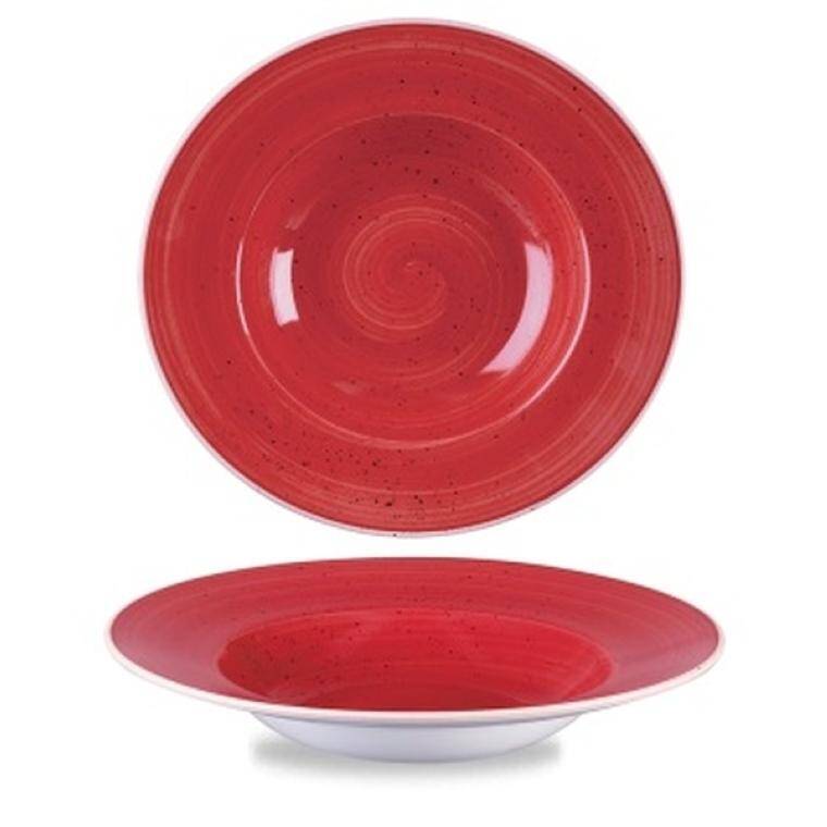 STONECAST BERRY RED MISKA SZEROKI RANT poj. 468 ml; śr 280 mm; wys. 37 mm; szer. 280 mm; CH-SBRSVWBL