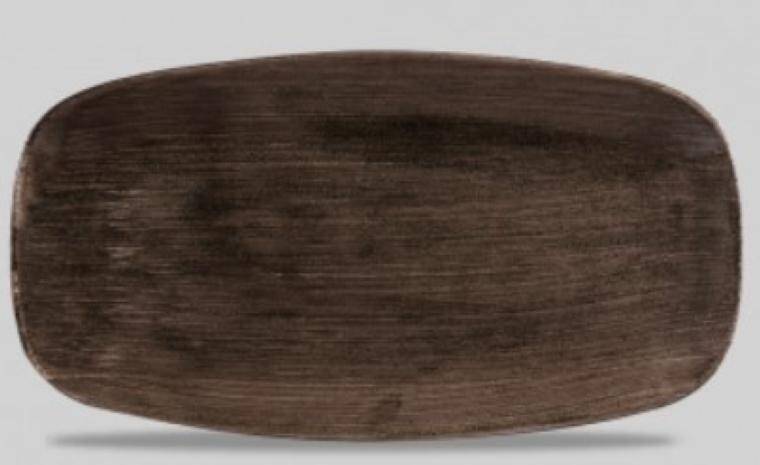 STONECAST PATINA IRON BLACK CHEF'S OBLONG PLATTER 189x355 mm