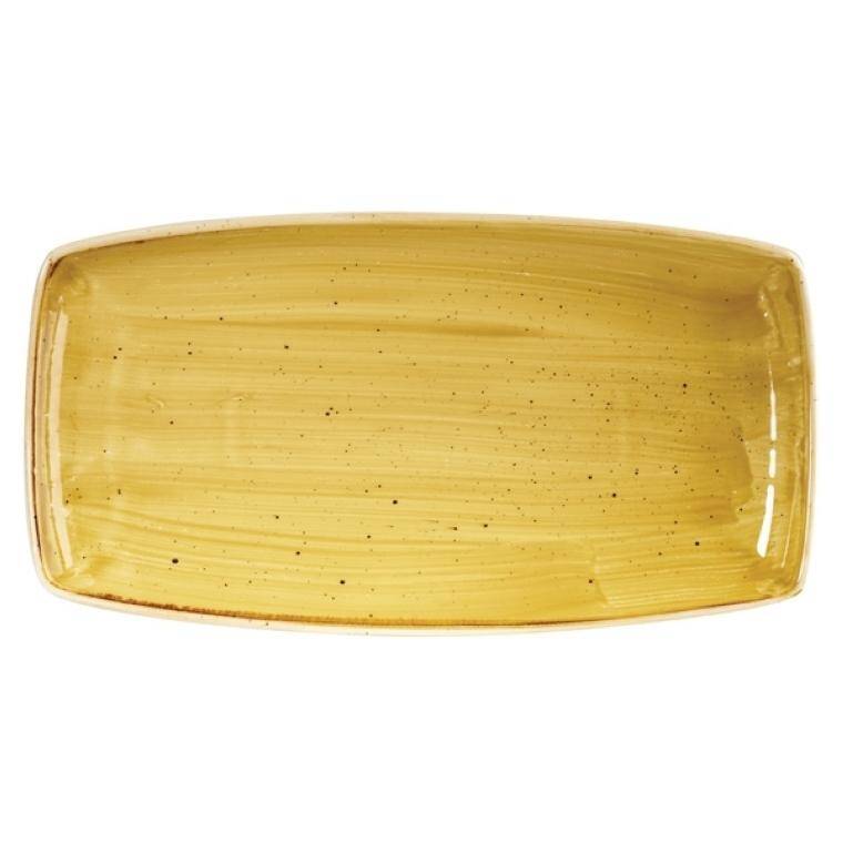 STONECAST MUSTARD CHEF'S OBLONG PLATTER 185x345 mm