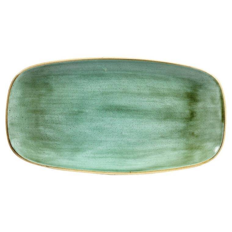 STONECAST SAMPHIRE GREEN CHEF'S OBLONG PLATTER 153x298 mm