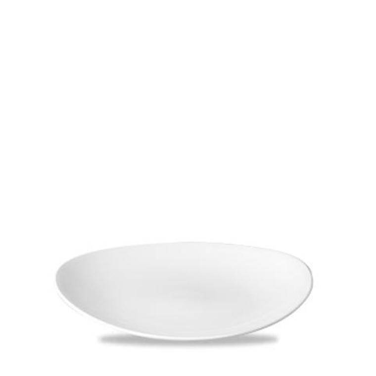 WHITE Oval Coupe Plate 160x192 mm