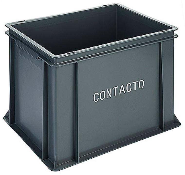 TRANSPORT BOX WITH MOULDED HANDLES, INSIDE: CA. 34 300x mm