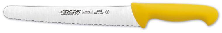 2900 PASTRY KNIFE YELLOW (SERRATED) 250 mm