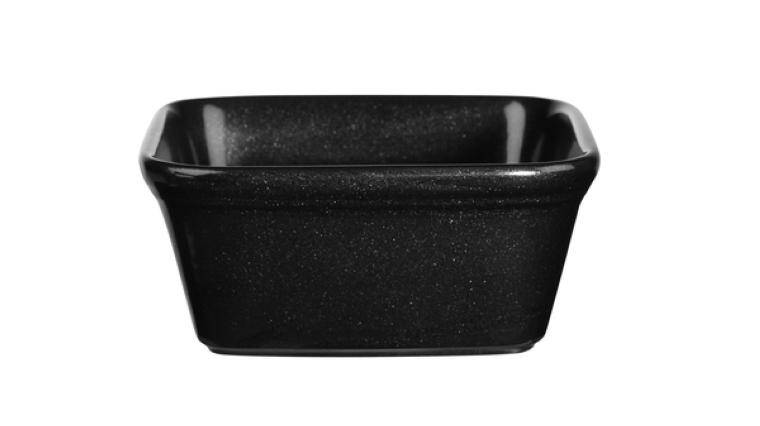 CH-BCBKSPDN SALATERKA KWADR.BLACK GLAZE 45CL