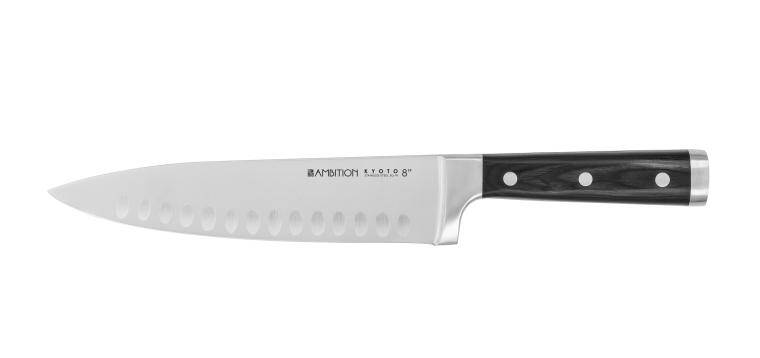 KIOTO EMBOSSED CHEFS KNIFE 200 mm  CENA DO WYPRZEDANIA STOKU