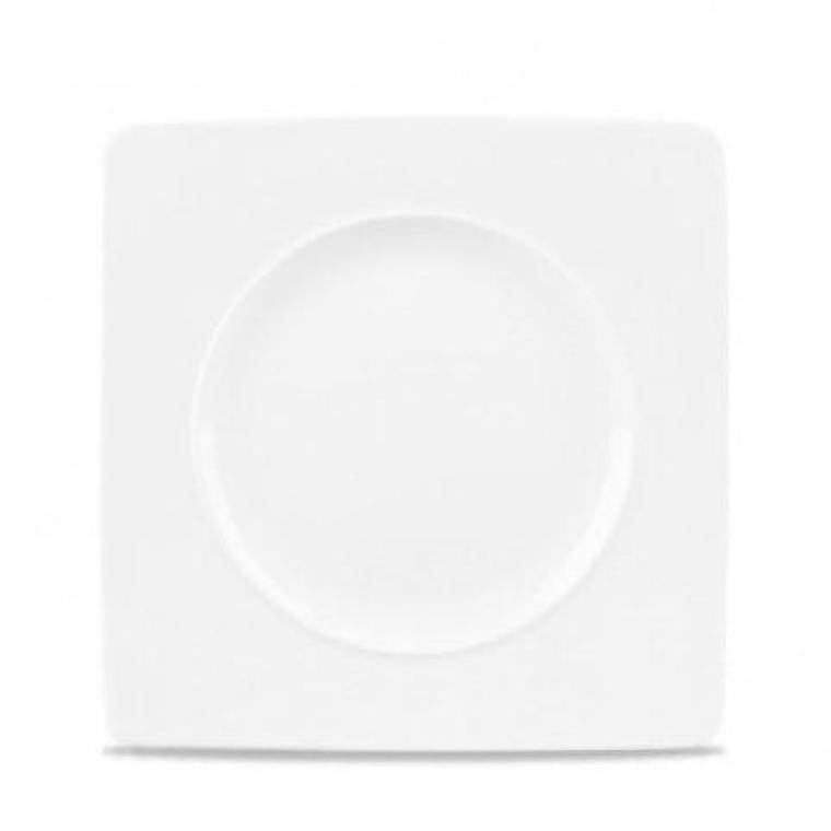 ALC AMBIENCE WHITE Medium Rim Square Plate 210x210 mm  Discontinued - Endeavour to supply until Dec 2025