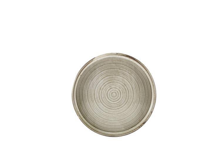 TERRA GREY TERRA PORCELAIN GREY PRESENTATION PLATE diam. 210 mm