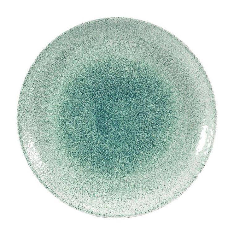 RAKU JADE GREEN Intermediate Coupe Plate diam. 260 mm