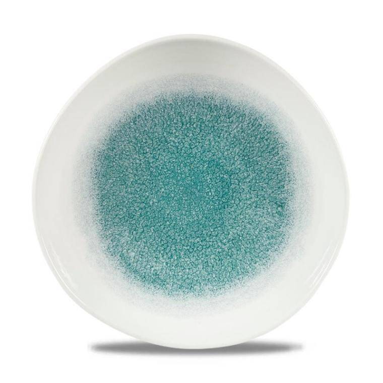 RAKU JADE GREEN PLATE diam. 264 mm