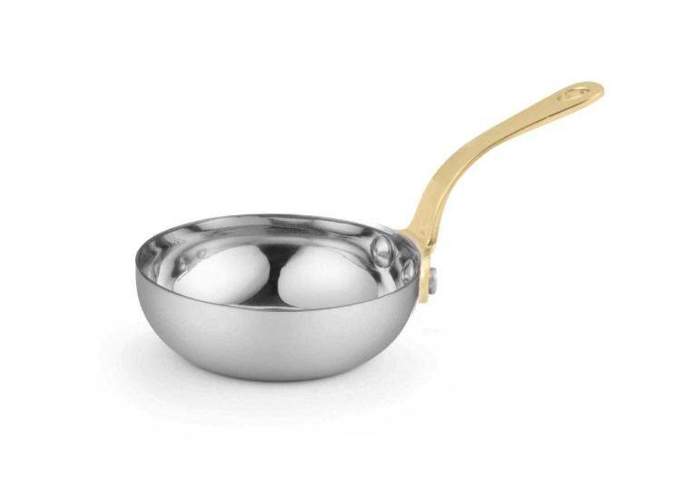 CHARMS, FRYING PAN ,1 HANDLE, STAINLESS STEEL, cap. 80 ml; diam. 75 mm; h.25 mm